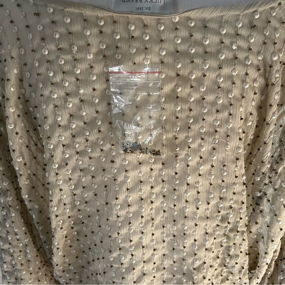 Lucky Brand Embellished Beaded Sequin Top Size Xsmall NWT - Picture 4 of 6